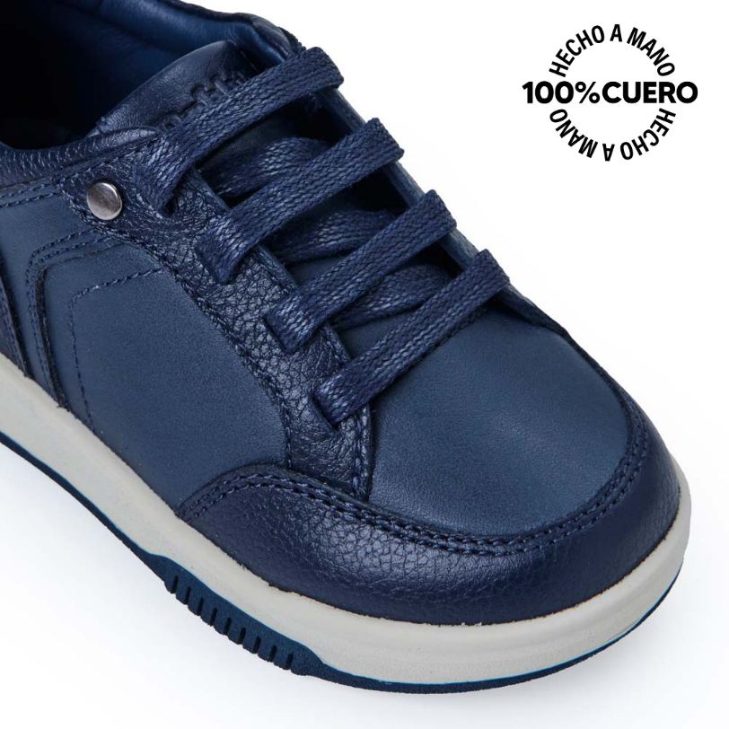 ZAPATILLA CASUAL ANGEL-2532 AZUL RABBIT CUERO - 3