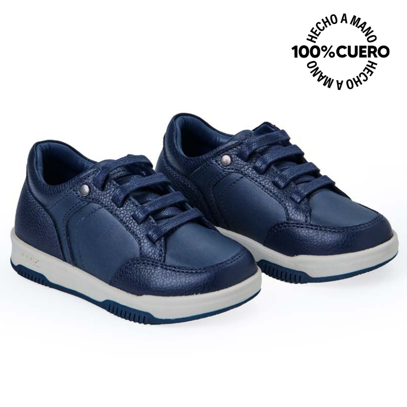 ZAPATILLA CASUAL ANGEL-2532 AZUL RABBIT CUERO - 4