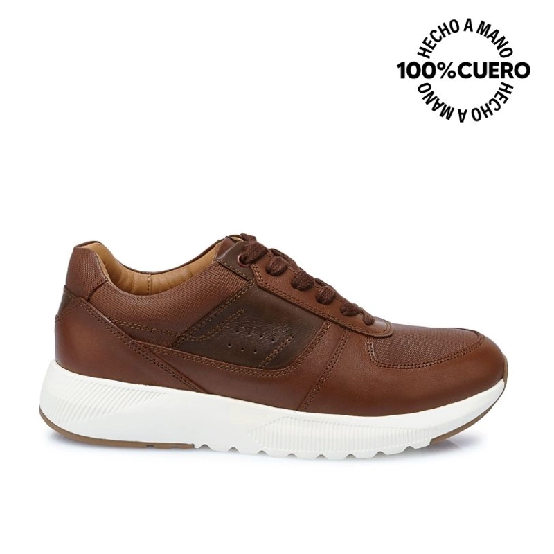 ZAPATILLA CASUAL RICARDO-2519 NATURAL VIALE HOMME CUERO - 1