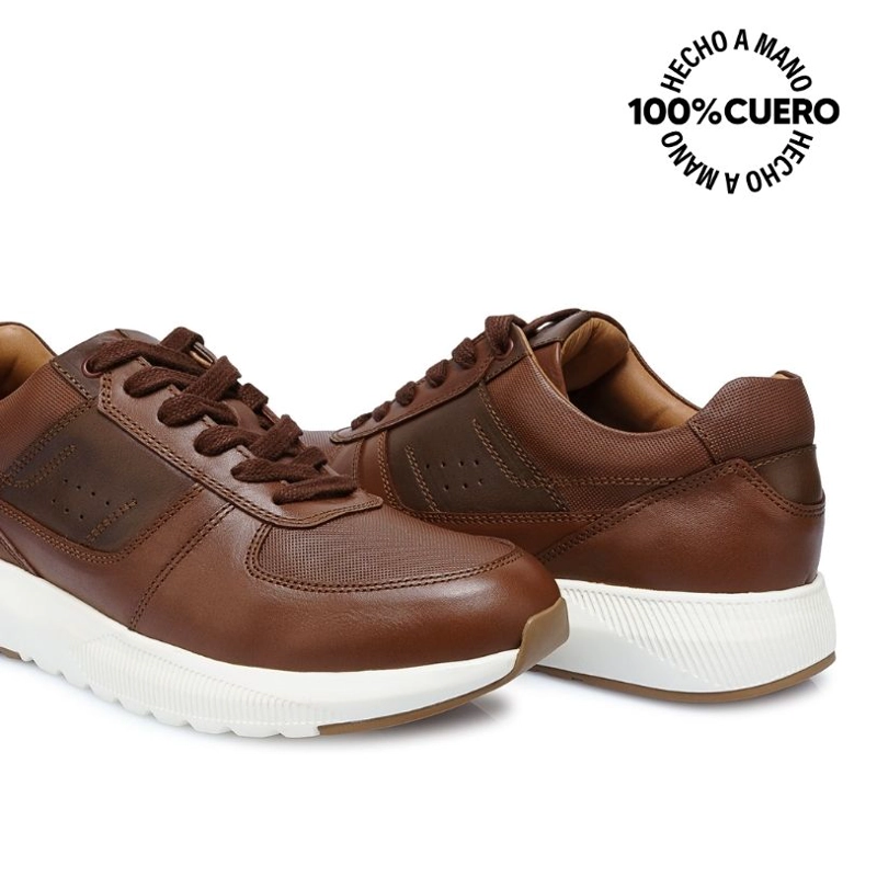 ZAPATILLA CASUAL RICARDO-2519 NATURAL VIALE HOMME CUERO - 2