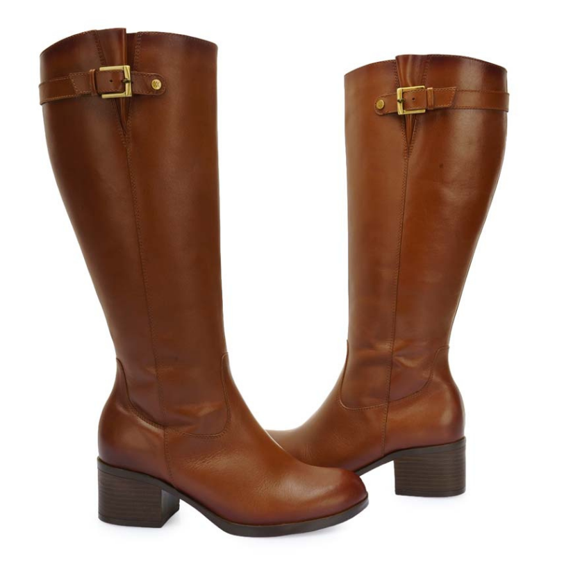 BOTA ALTA JODHPUR CASUAL FER-2530 MIEL VIALE CUERO - 2