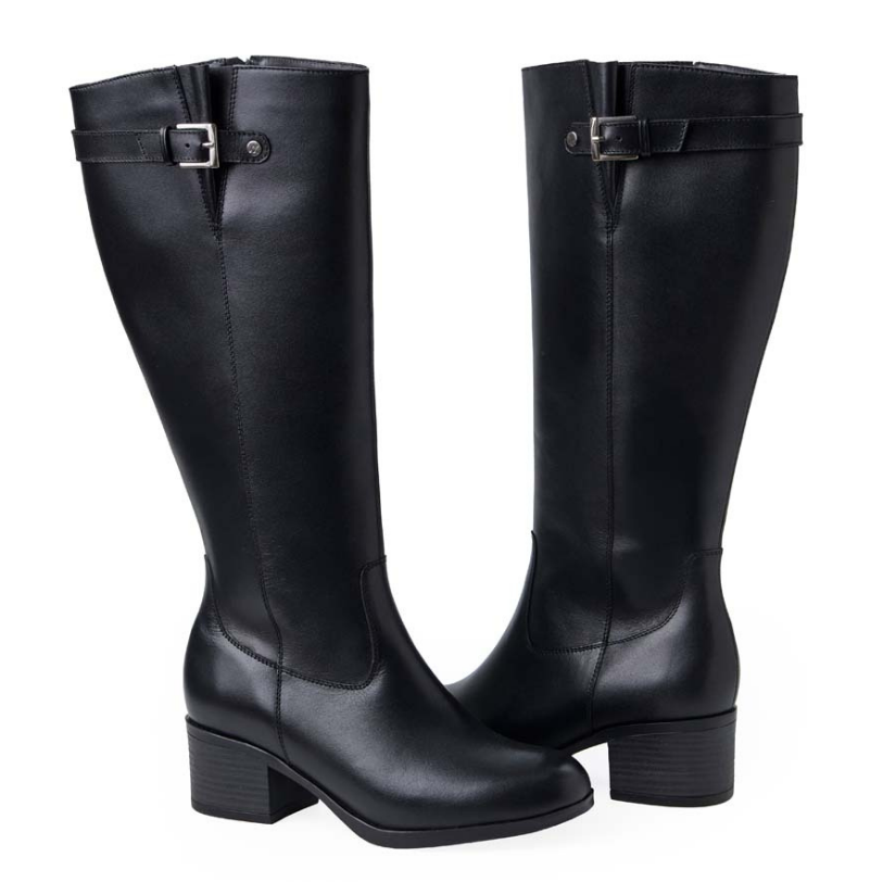 BOTA ALTA JODHPUR CASUAL FER-2530 NEGRO VIALE CUERO - 2