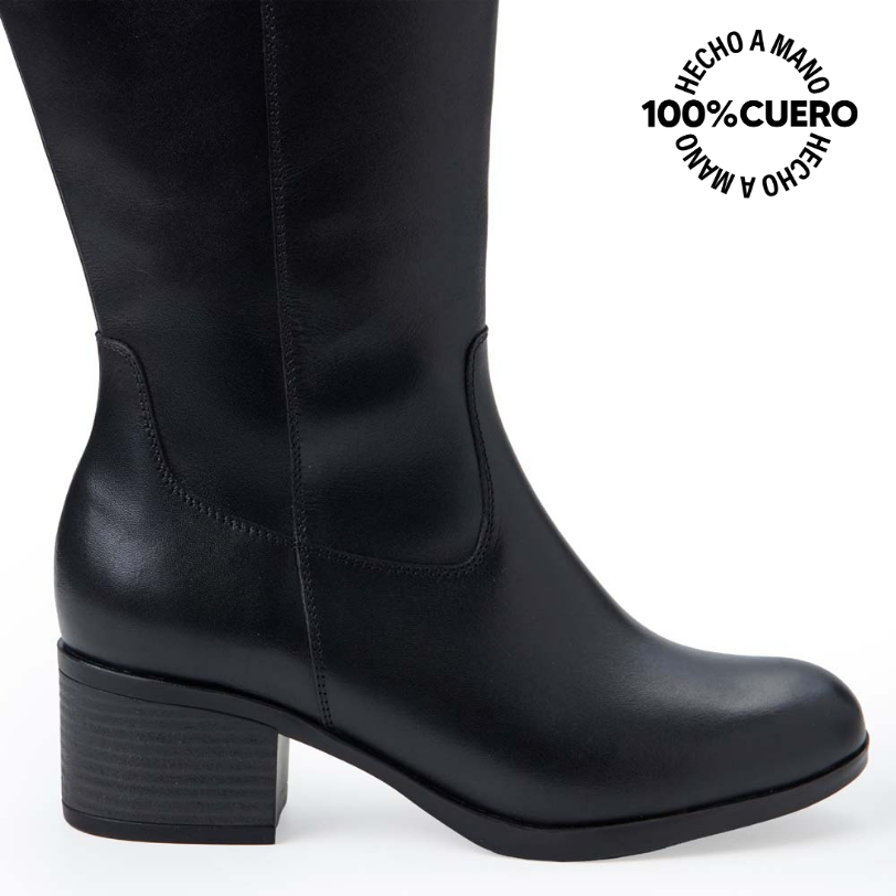 BOTA ALTA JODHPUR CASUAL FER-2530 NEGRO VIALE CUERO - 3