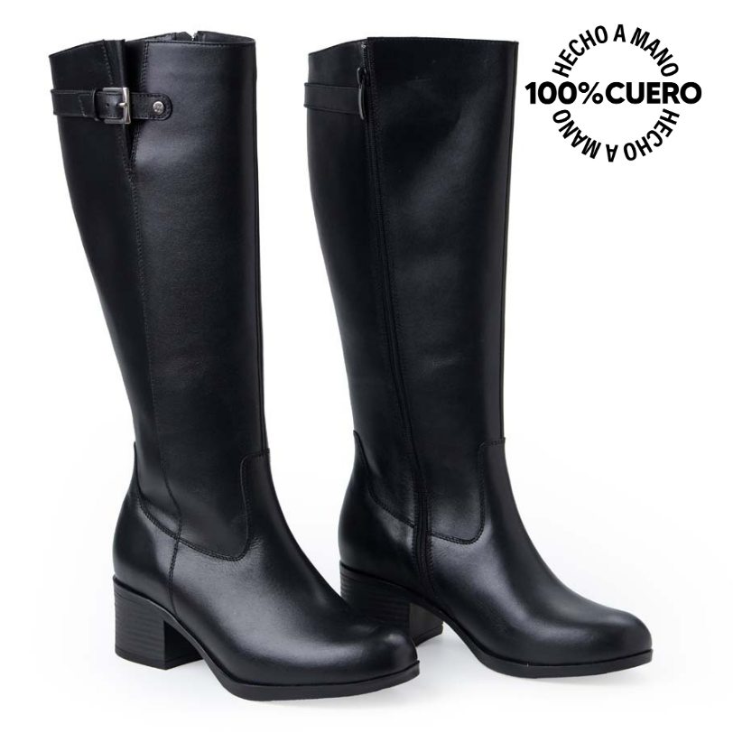 BOTA ALTA JODHPUR CASUAL FER-2530 NEGRO VIALE CUERO - 4