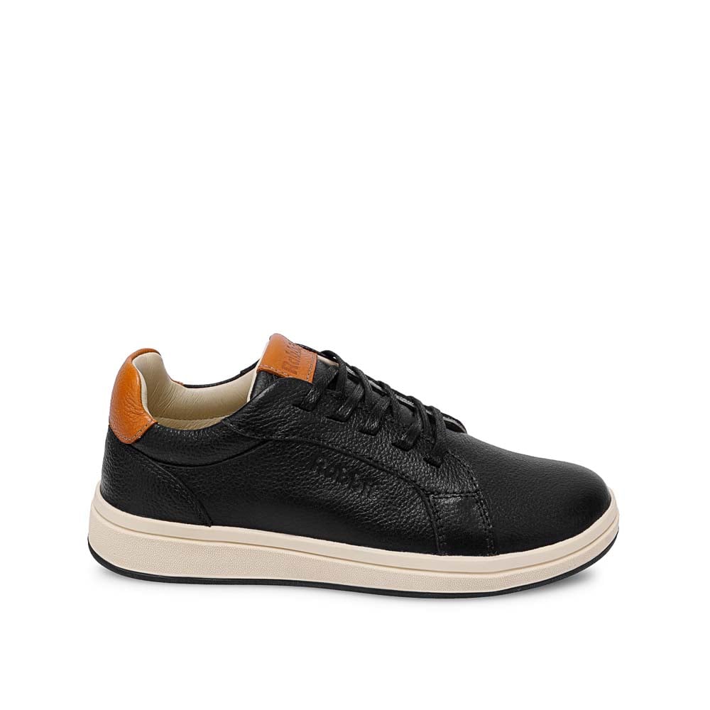 ZAPATILLA CASUAL ALEX-2519 NEGRO RABBIT CUERO - 1