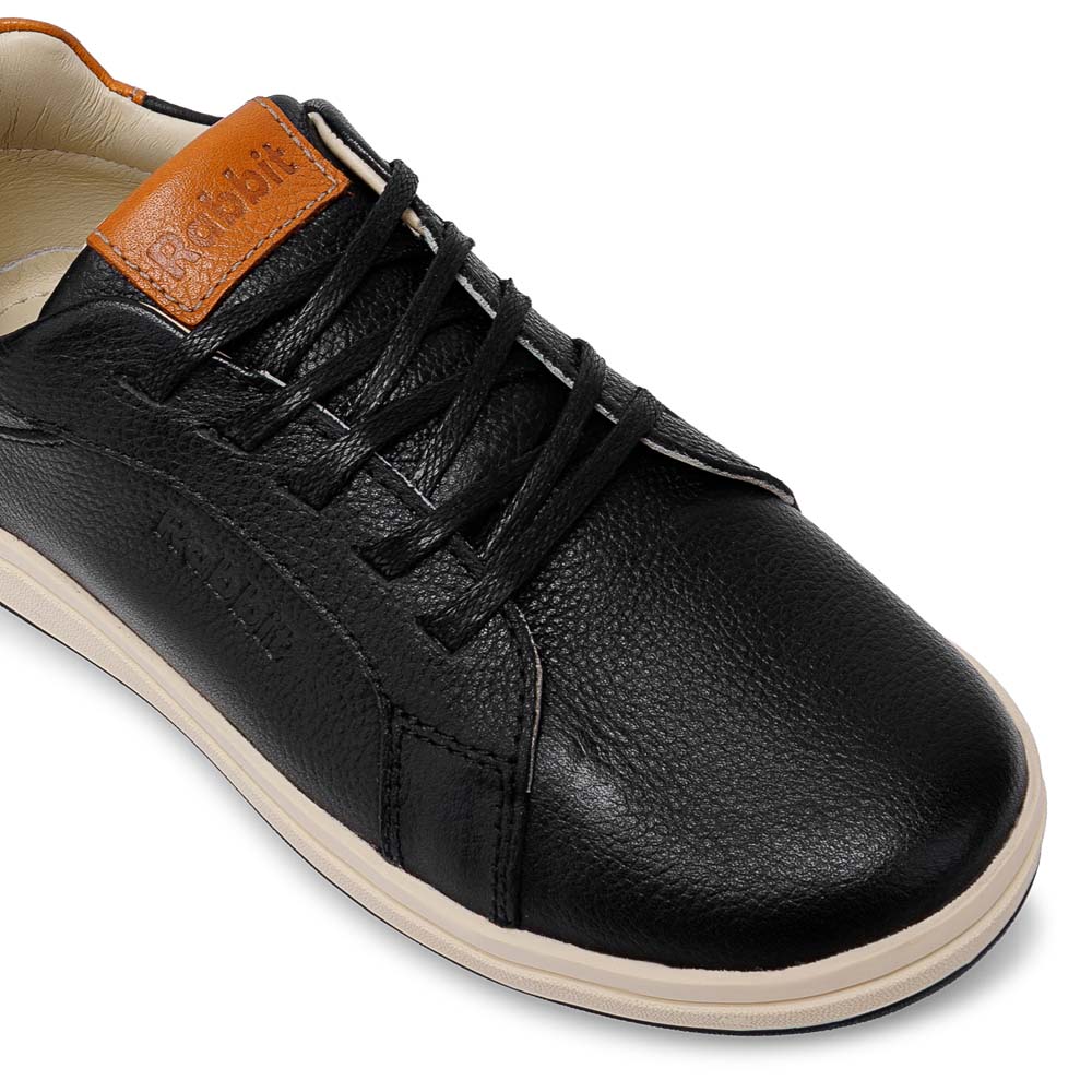 ZAPATILLA CASUAL ALEX-2519 NEGRO RABBIT CUERO - 3