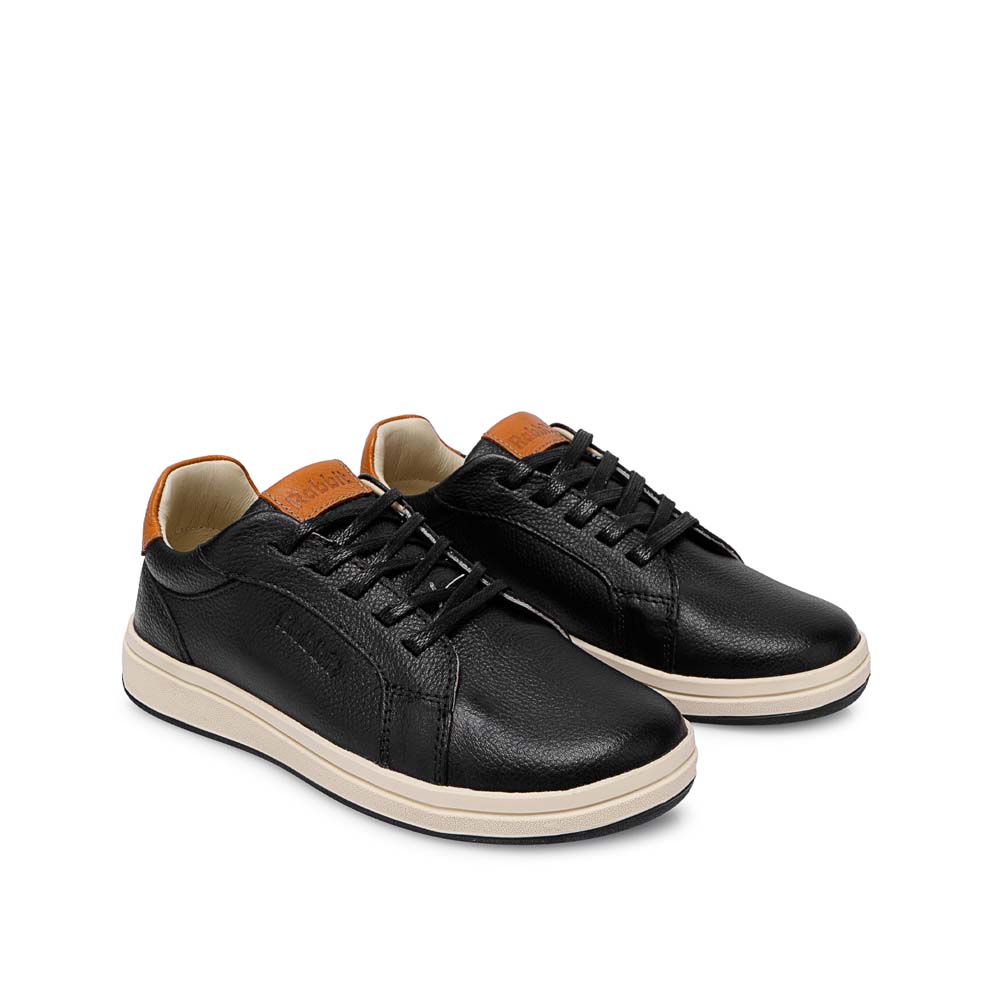 ZAPATILLA CASUAL ALEX-2519 NEGRO RABBIT CUERO - 4