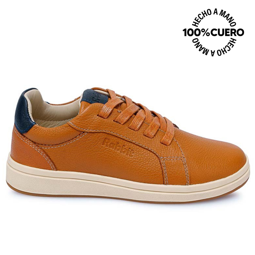 ZAPATILLA CASUAL ALEX-2519 NATURAL RABBIT CUERO - 1