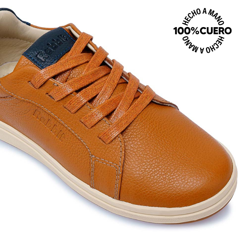 ZAPATILLA CASUAL ALEX-2519 NATURAL RABBIT CUERO - 3