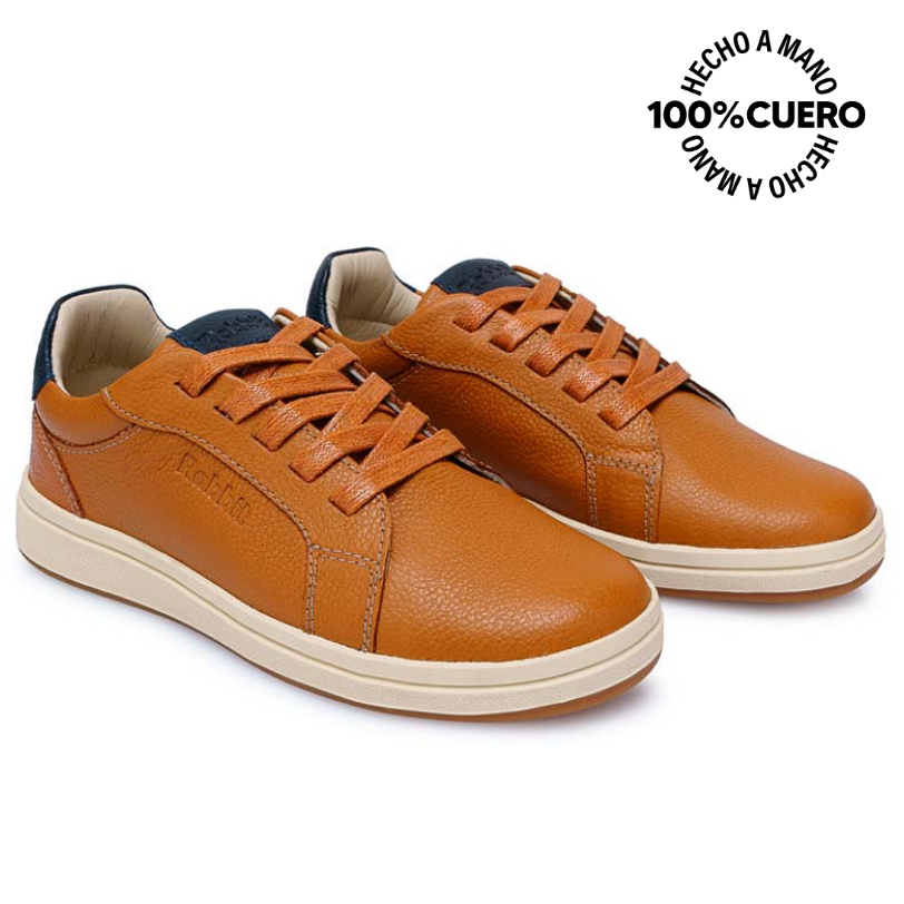 ZAPATILLA CASUAL ALEX-2519 NATURAL RABBIT CUERO - 4