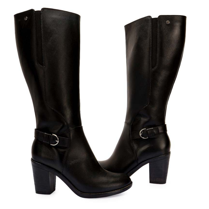 BOTA ALTA JODHPUR CASUAL FER-2529 NEGRO VIALE CUERO - 2