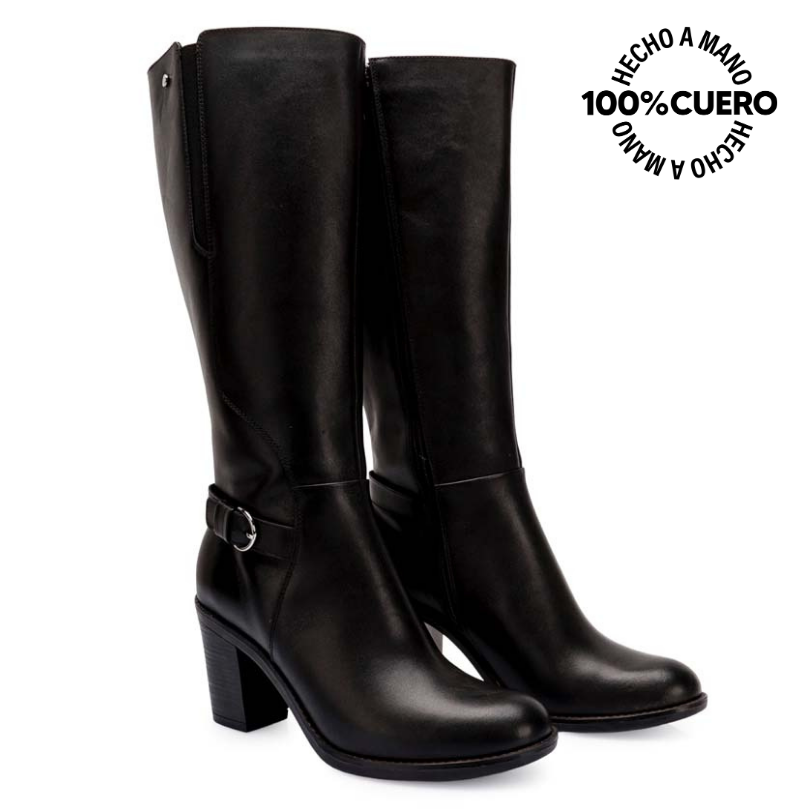 BOTA ALTA JODHPUR CASUAL FER-2529 NEGRO VIALE CUERO - 4
