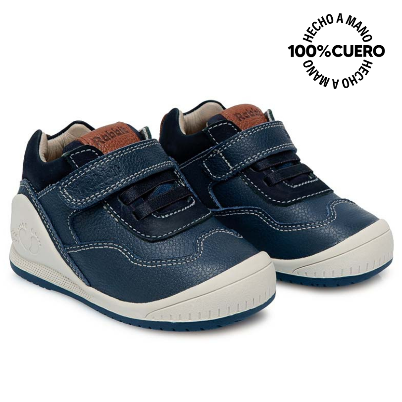 ZAPATO DERBY CASUAL ALEX-2513 AZUL RABBIT CUERO - 4