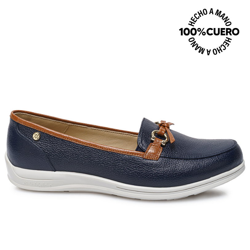 ZAPATO MOCASÍN CASUAL WIL-2628 PATRIOT BLUE VIALE CUERO - 1