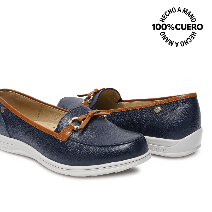 ZAPATO MOCASÍN CASUAL WIL-2628 PATRIOT BLUE VIALE CUERO - 2