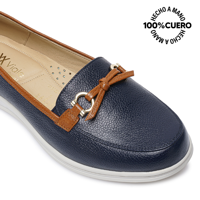 ZAPATO MOCASÍN CASUAL WIL-2628 PATRIOT BLUE VIALE CUERO - 3