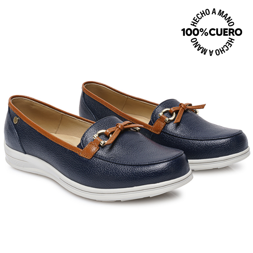 ZAPATO MOCASÍN CASUAL WIL-2628 PATRIOT BLUE VIALE CUERO - 4