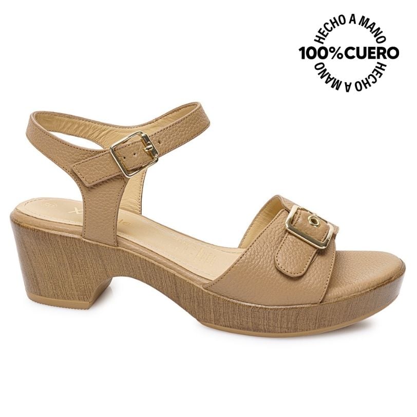 SANDALIA D'ORSAY CASUAL SOFI-2630 TRIGO VIALE CUERO - 1