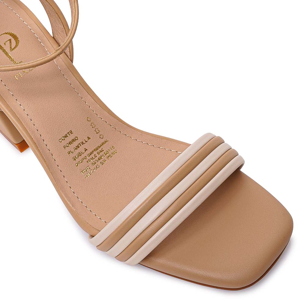 SANDALIA D'ORSAY CASUAL DON-2605 BEIGE/HUESO PIAZZA - 3