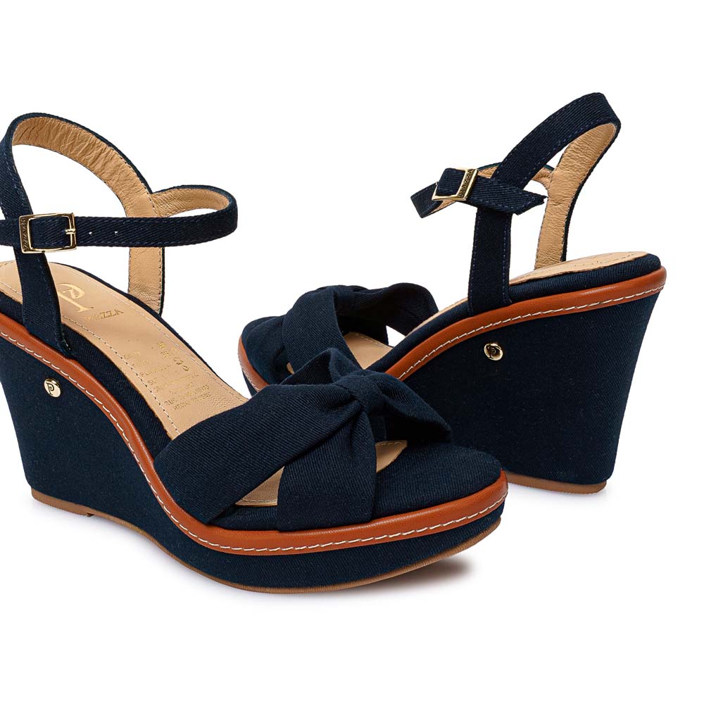 SANDALIA D'ORSAY CASUAL WAL-2612 AZUL PIAZZA - 2