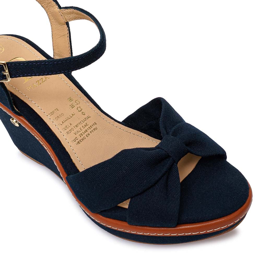 SANDALIA D'ORSAY CASUAL WAL-2612 AZUL PIAZZA - 3