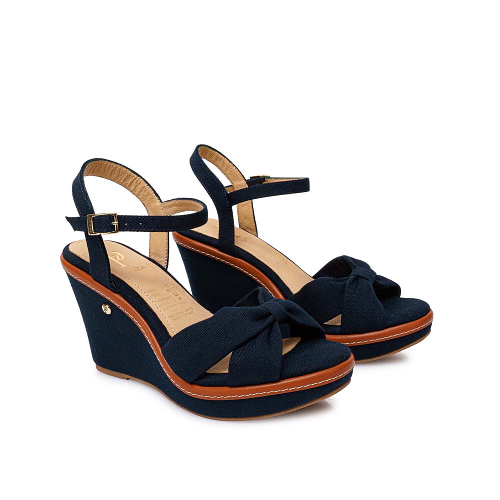 SANDALIA D'ORSAY CASUAL WAL-2612 AZUL PIAZZA - 4