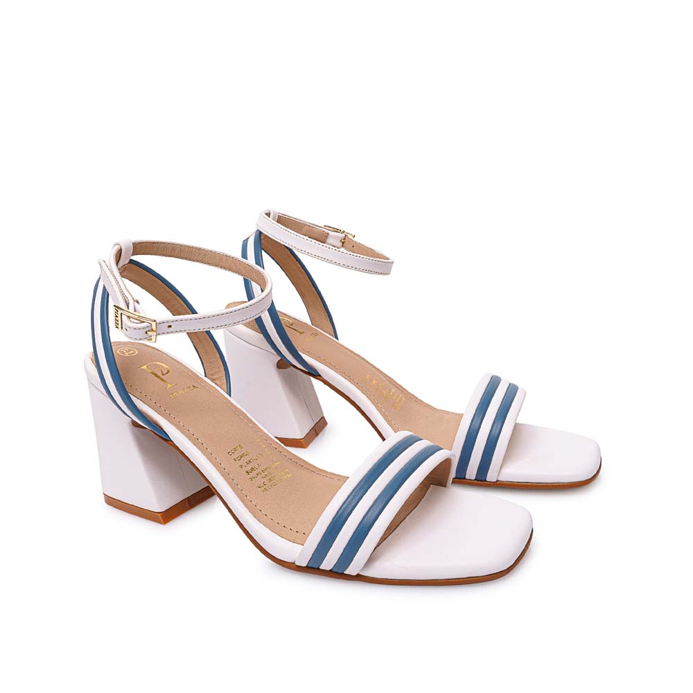 SANDALIA D'ORSAY CASUAL DON-2605 BLANCO/ACERO PIAZZA - 4