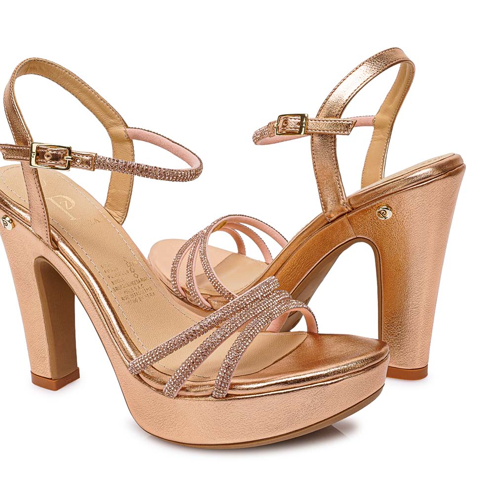 SANDALIA D'ORSAY DEXA-2609 ORO ROSA PIAZZA - 2
