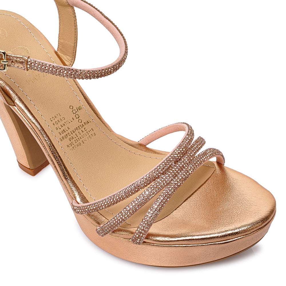 SANDALIA D'ORSAY DEXA-2609 ORO ROSA PIAZZA - 3