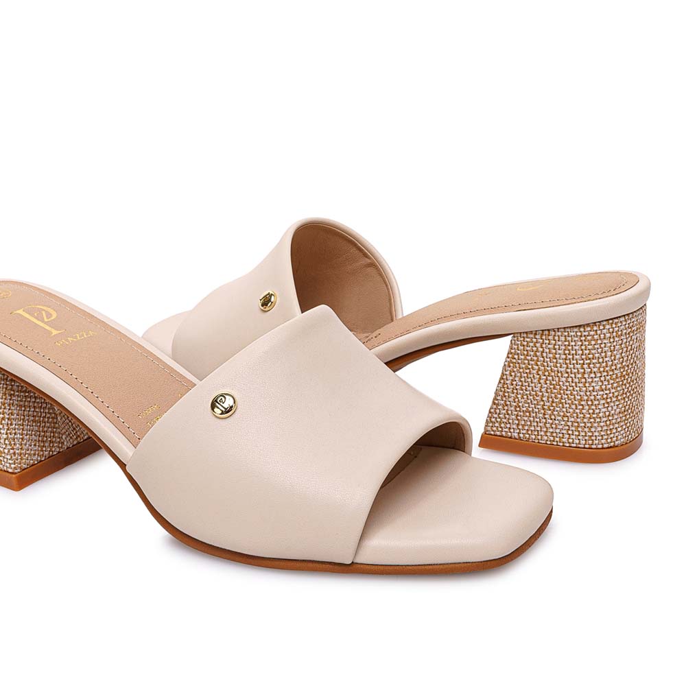 SANDALIA SLIDE CASUAL DON-2611 HUESO PIAZZA - 2