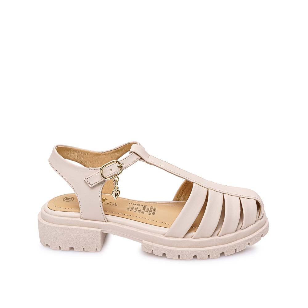 SANDALIA FRANCISCANA CASUAL LIA-2605 HUESO PIAZZA KIDS - 1