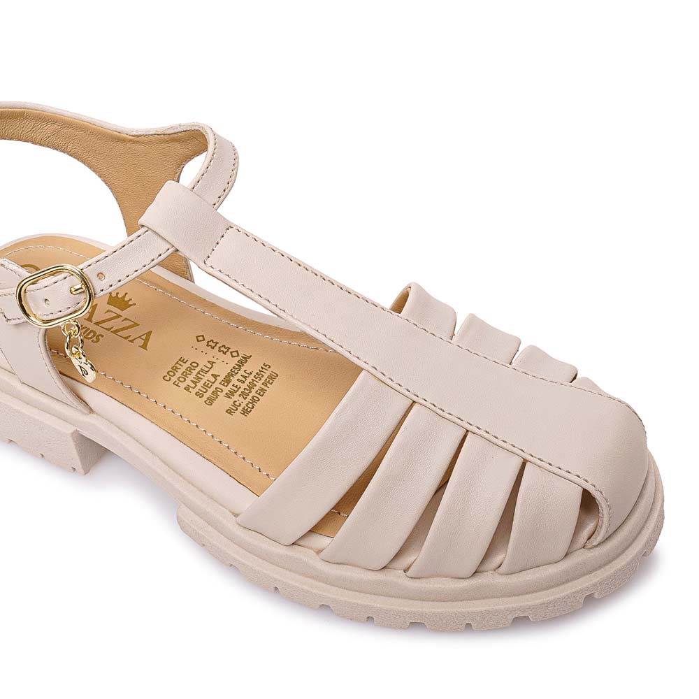 SANDALIA FRANCISCANA CASUAL LIA-2605 HUESO PIAZZA KIDS - 3