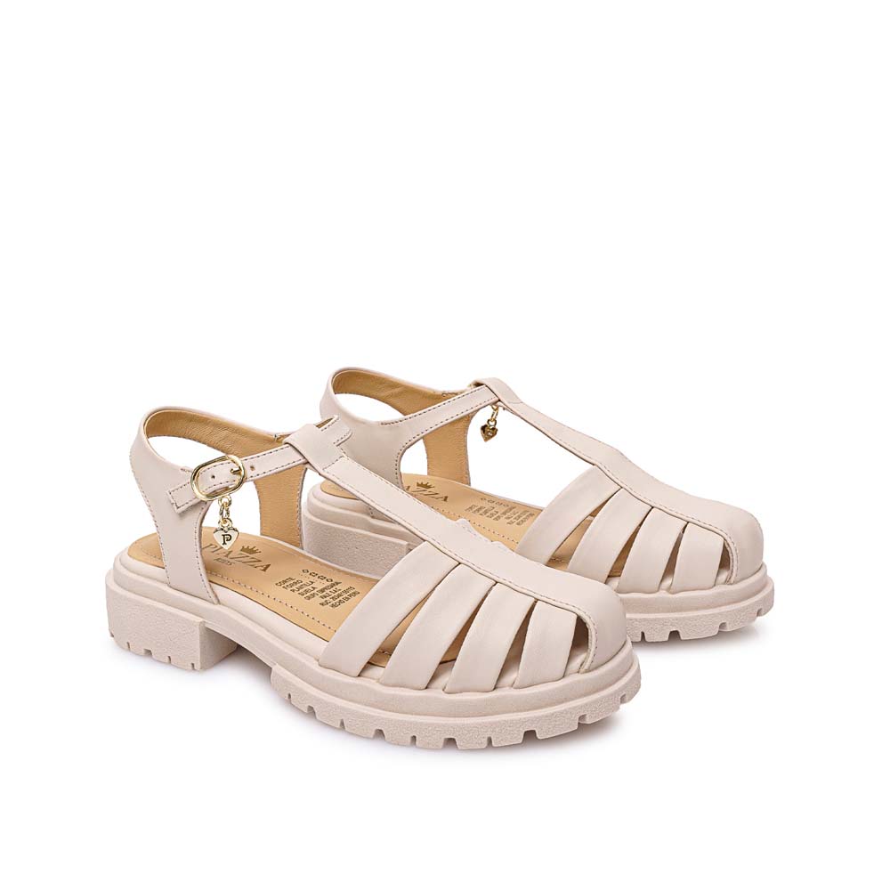 SANDALIA FRANCISCANA CASUAL LIA-2605 HUESO PIAZZA KIDS - 4