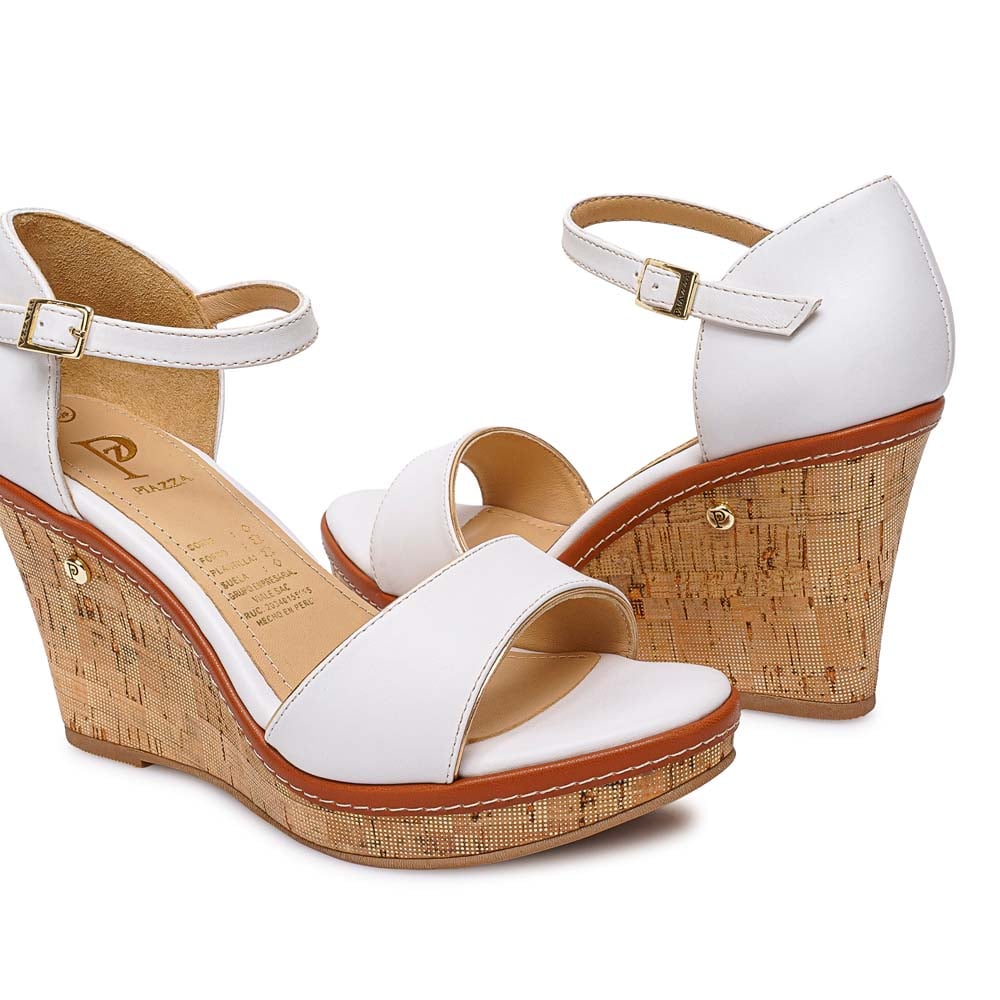 SANDALIA D'ORSAY CASUAL WAL-2606 BLANCO PIAZZA - 2
