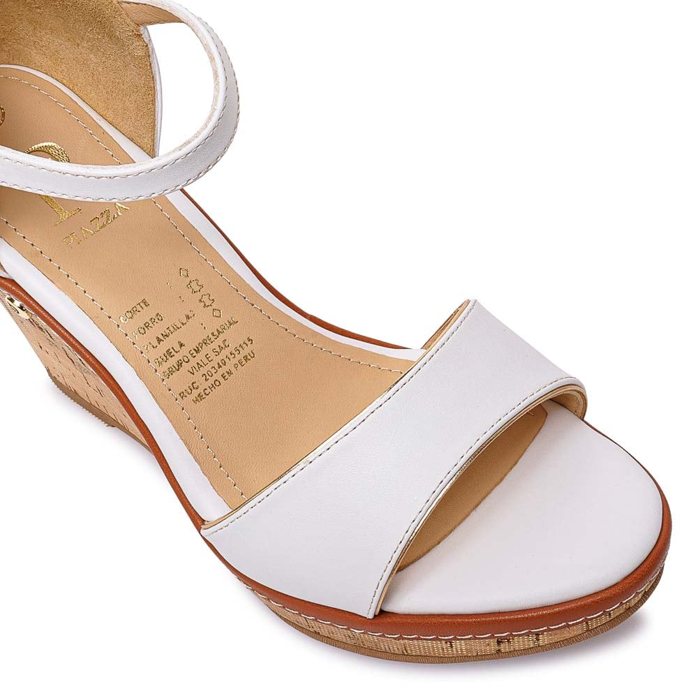SANDALIA D'ORSAY CASUAL WAL-2606 BLANCO PIAZZA - 3