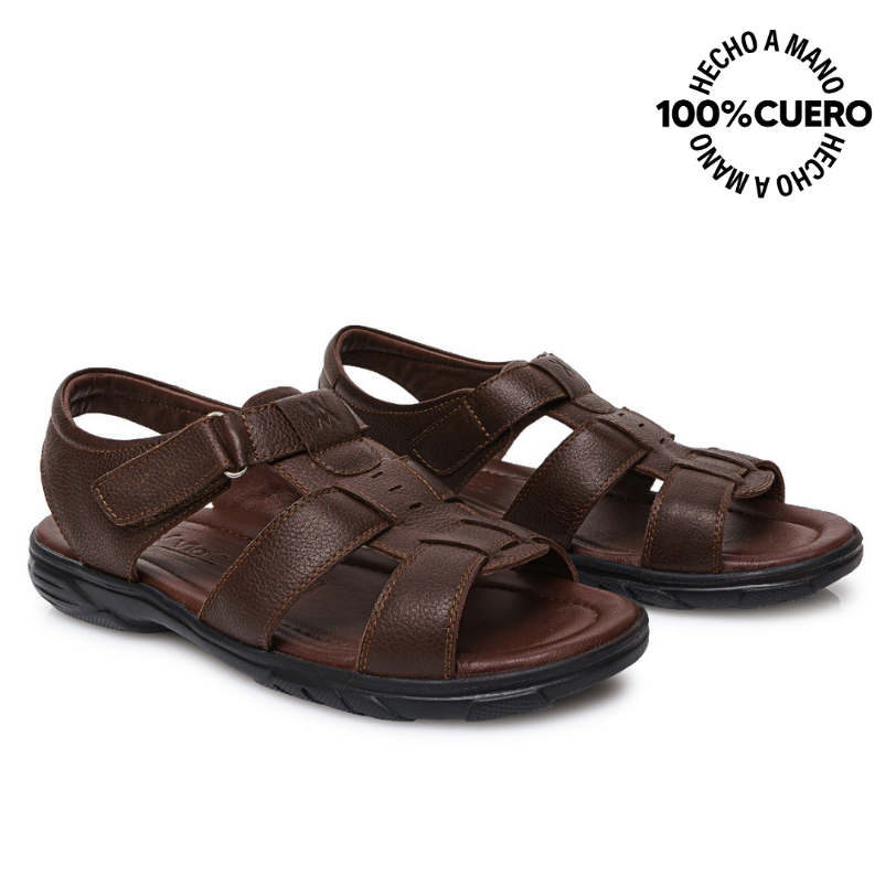 SANDALIA FRANCISCANA CASUAL ANGELO-2607 MARRON VIALE HOMME - 4