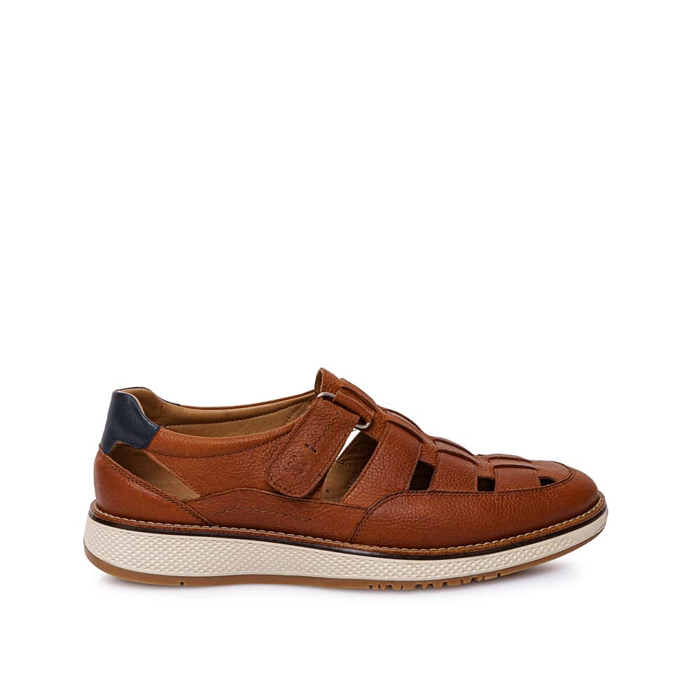 SANDALIA FRANCISCANA CASUAL ANGELO-2612 MIEL VIALE HOMME - 1
