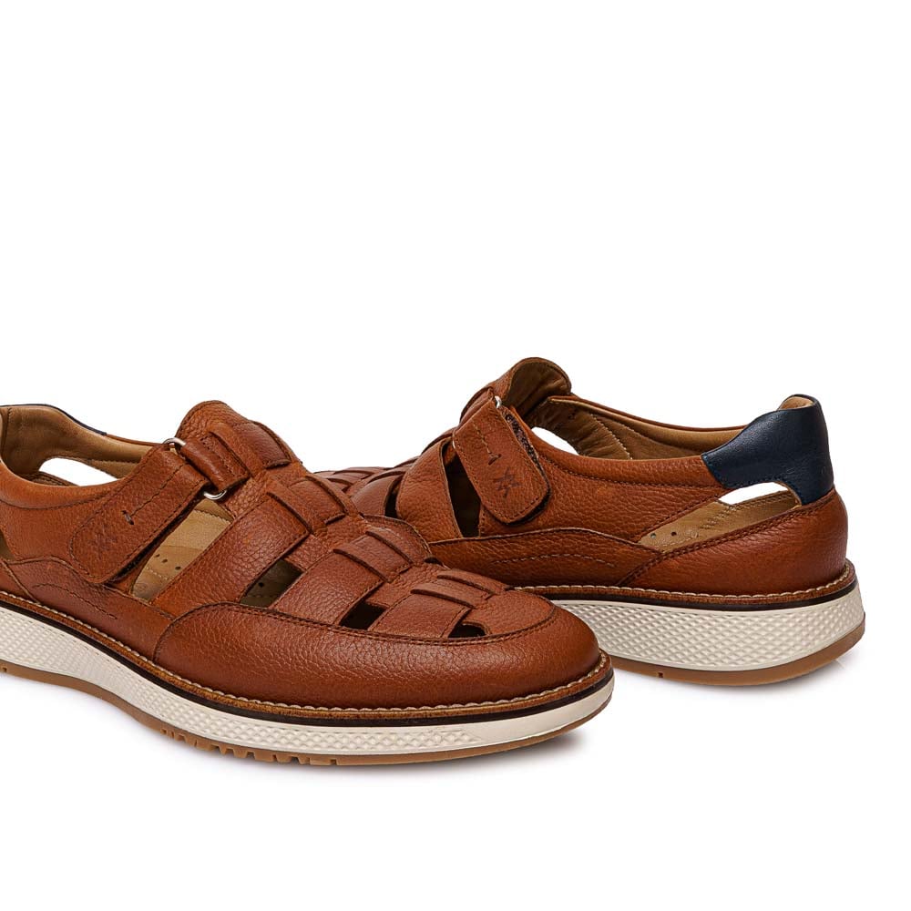 SANDALIA FRANCISCANA CASUAL ANGELO-2612 MIEL VIALE HOMME - 2