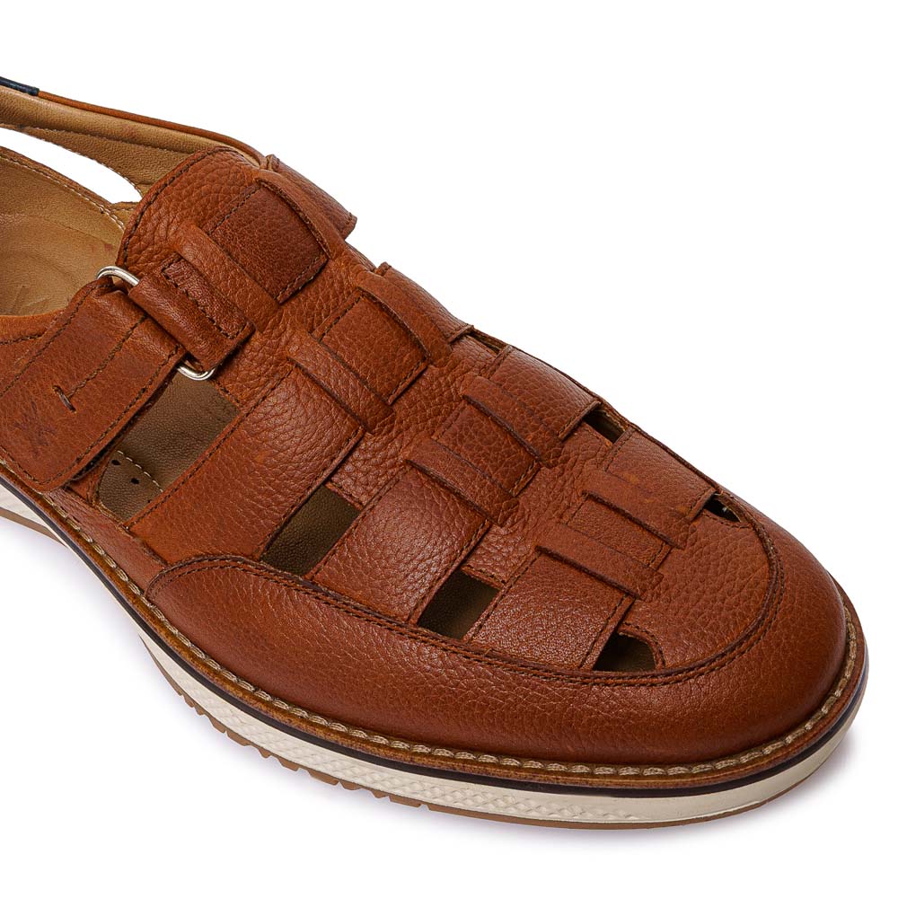 SANDALIA FRANCISCANA CASUAL ANGELO-2612 MIEL VIALE HOMME - 3