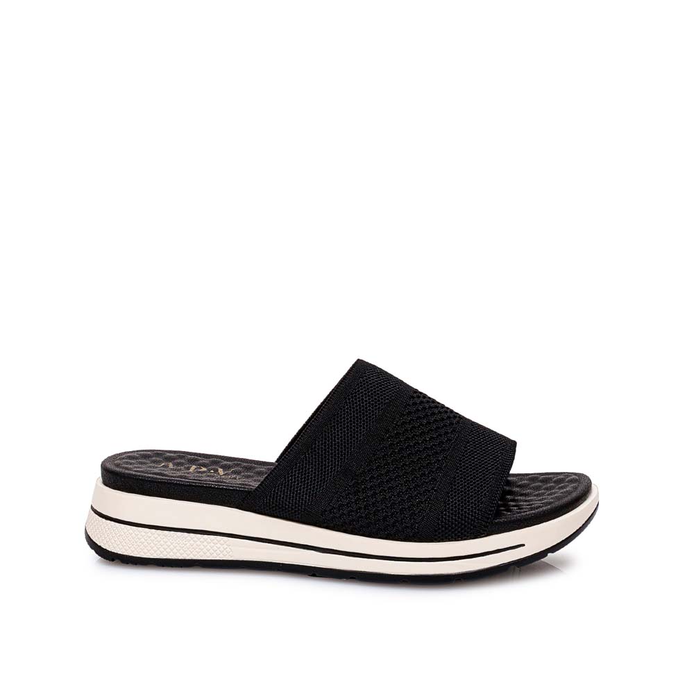 SANDALIA SLIDE CASUAL LAU-2601 NEGRO ADV - 1