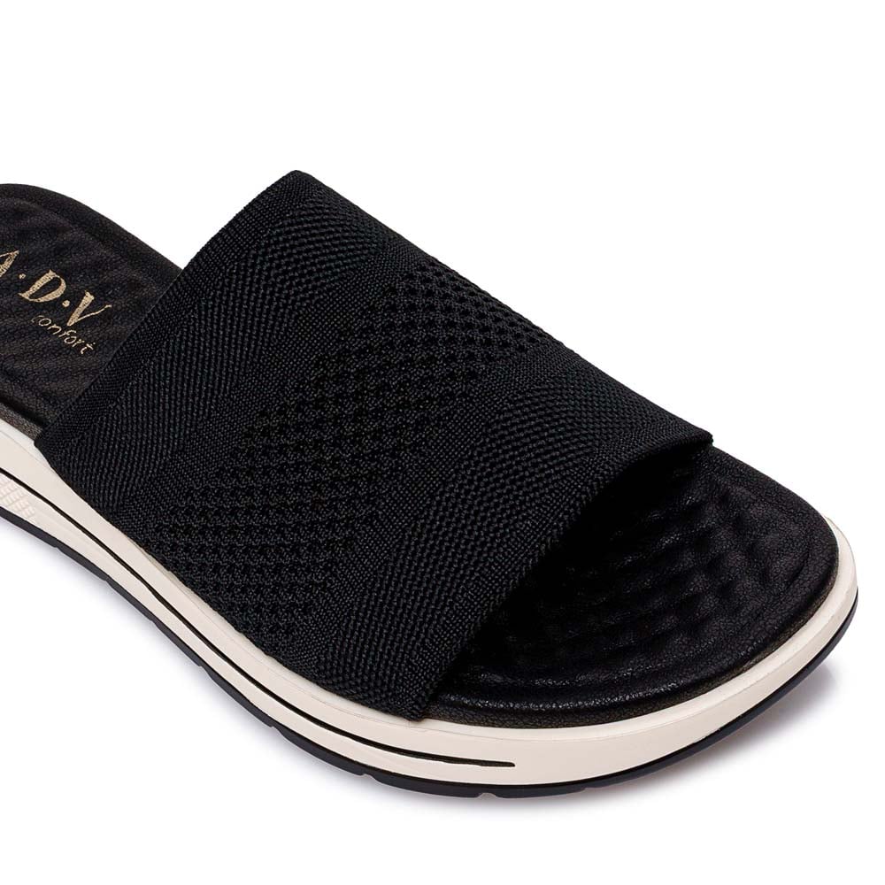 SANDALIA SLIDE CASUAL LAU-2601 NEGRO ADV - 3