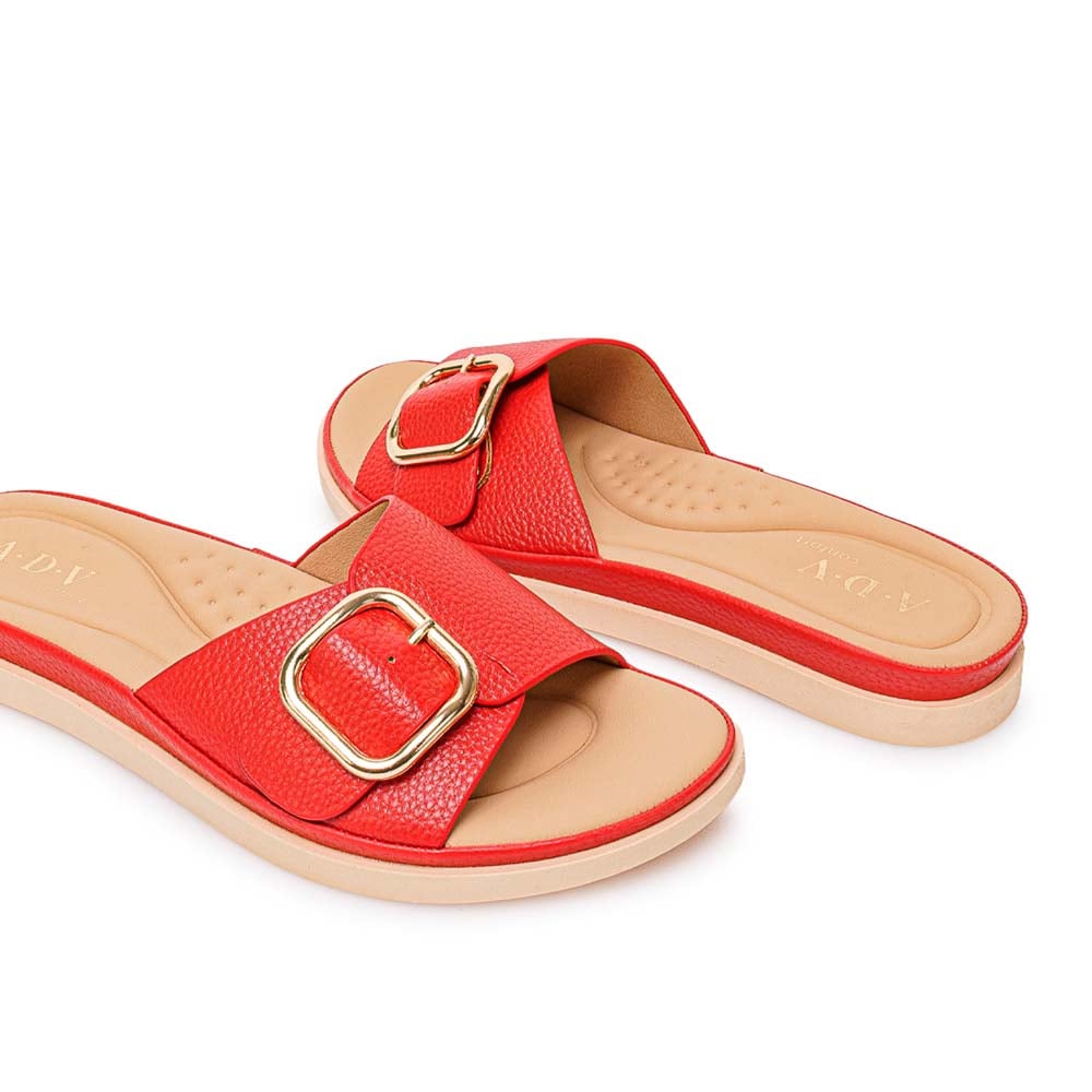 SANDALIA SLIDE CASUAL ANA-2637 ROJO ADV - 2