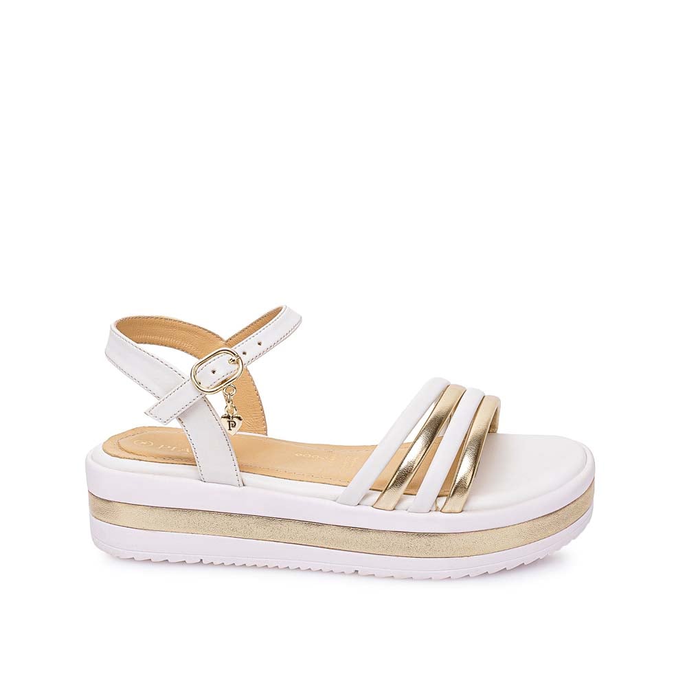 SANDALIA D'ORSAY CASUAL YADIRA-2603 HUESO/DORADO PIAZZA KIDS - 1