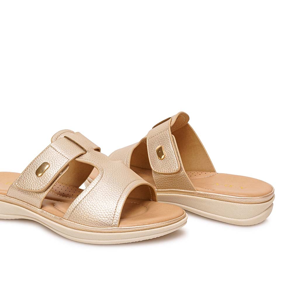 SANDALIA STRAP CASUAL ABY-2610 DORADO ADV - 2