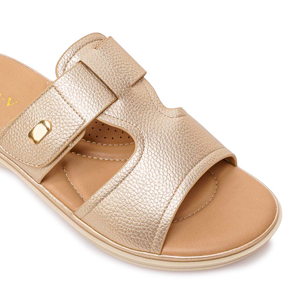 SANDALIA STRAP CASUAL ABY-2610 DORADO ADV - 3