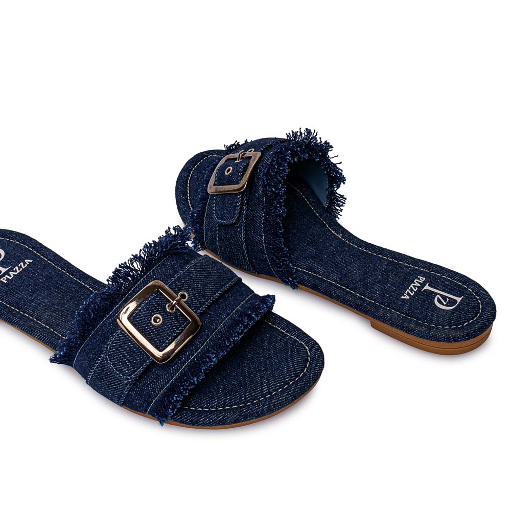 SANDALIA SLIDE CASUAL CESI-2607 DENIM PIAZZA - 3