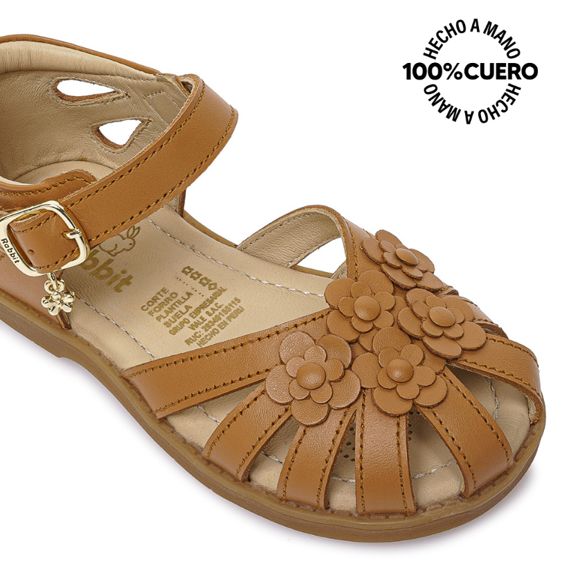 SANDALIA D'ORSAY CASUAL MIA-2603 NATURAL RABBIT CUERO - 3