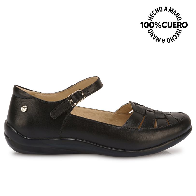 ZAPATO CANASTA CASUAL DK-2601 NEGRO VIALE CUERO - 1