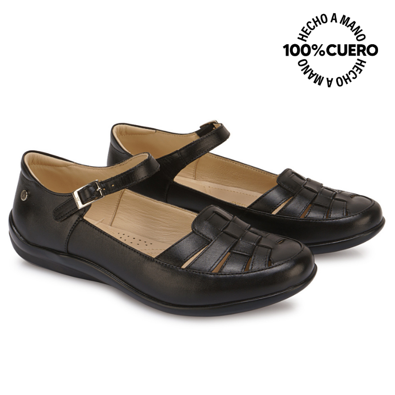 ZAPATO CANASTA CASUAL DK-2601 NEGRO VIALE CUERO - 4