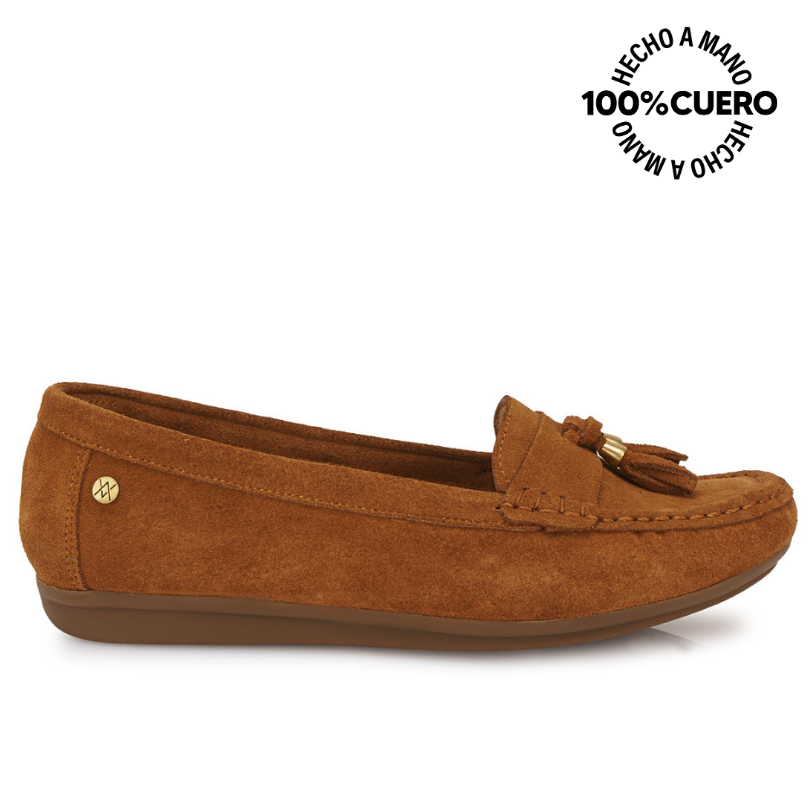 ZAPATO MOCASÍN CASUAL AVE-2640 HABANO VIALE CUERO - 1